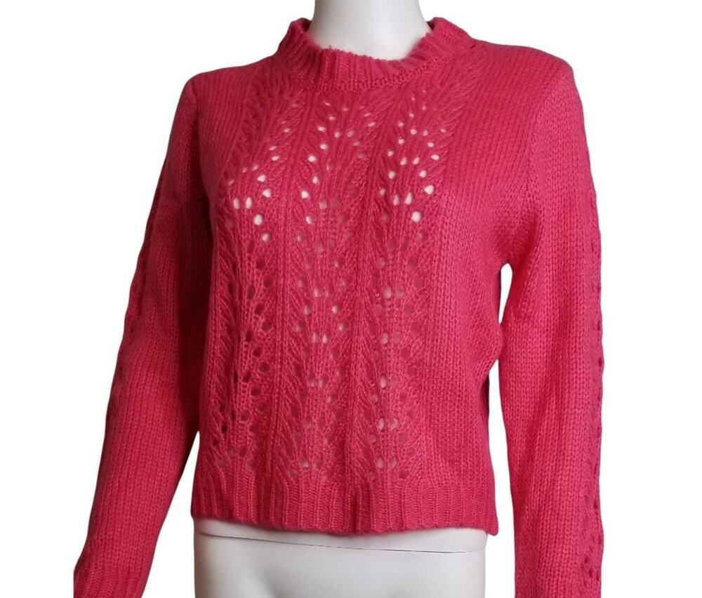 Women's Pink Knit Sweater by Woven Heart NEW